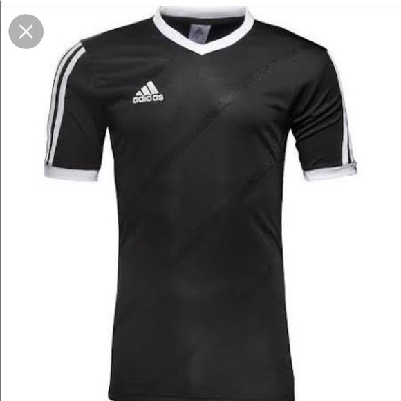 Adidas Climalite Tabela 14 Black White Soccer Jersey #21 - Picture 1 of 4